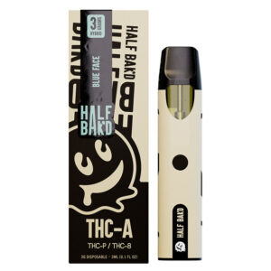 THC Device – THC-A:THC-P:Delta 8 Device – Blue Face (Hybrid) – 3g – By Half Bak’d