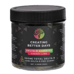 THC Gummies – Full Spectrum Cherry Lime Delta 9 Gummies – 10mg – By Creating Better Days