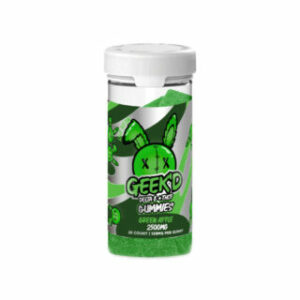 THC-P + Delta 8 THC Gummies – Green Apple – 2500mg – Geek’d