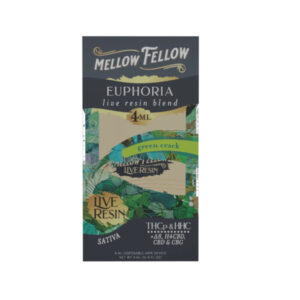 THC Vape Pen – Euphoria Blend – Green Crack Live Resin THC Disposable – 4ml – By Mellow Fellow
