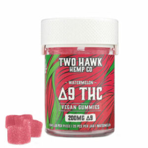 Vegan Delta 9 THC Gummies – Watermelon – Two Hawk Hemp Co.